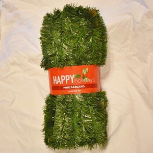 Happy Holidays Artificial Pine Garland 24 Feet Christmas New